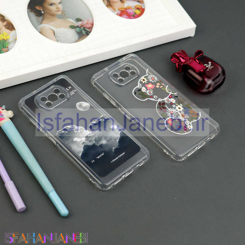 اصفهان جانبی-قاب ژله ای شفاف طرحدار محافظ لنزدار Xiaomi Poco X3