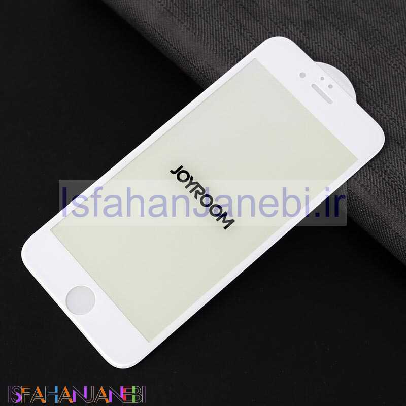 اصفهان جانبی-گلس تمام چسب Joyroom پکدار iPhone 6/6s سفید
