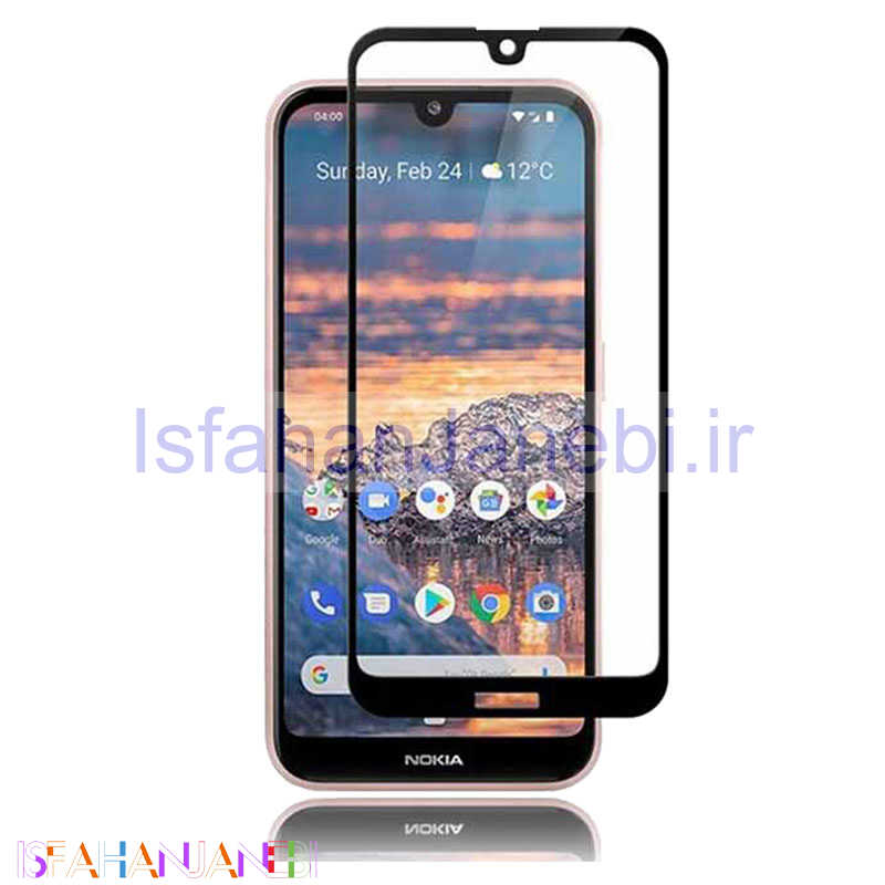 اصفهان جانبی-گلس تمام چسب Nokia 2.2 مشکی