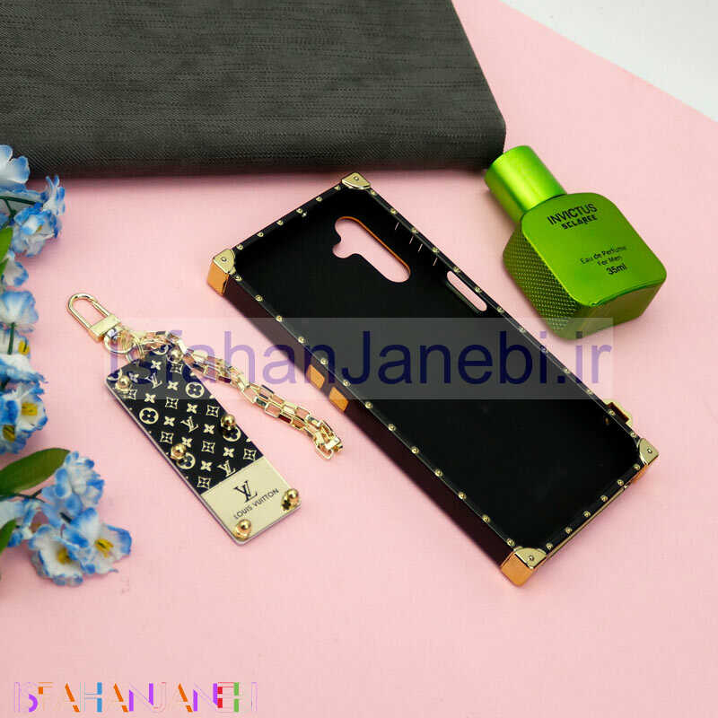 اصفهان جانبی-قاب فانتزی صندوقی LV مشکی طلایی + آویز دستی Samsung Galaxy A13 5G
