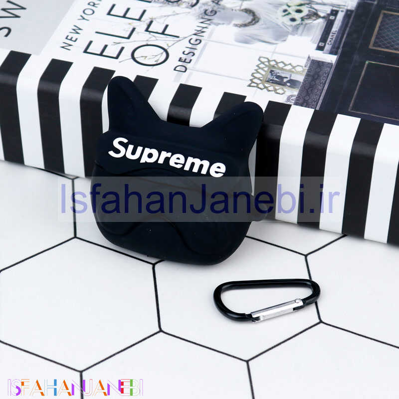 اصفهان جانبی-محافظ AirPods Pro سیلیکونی Supreme مشکی