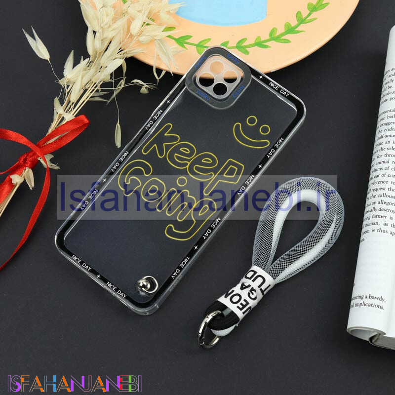 اصفهان جانبی-قاب طرحدار Keep Going محافظ لنزدار + بند آویز لنیارد Samsung Galaxy A22 5G