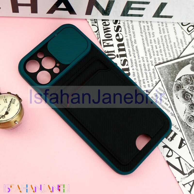 اصفهان جانبی-قاب ضد ضربه جاکارتی دار محافظ لنز کشویی کلاسیک iPhone 12 Pro
