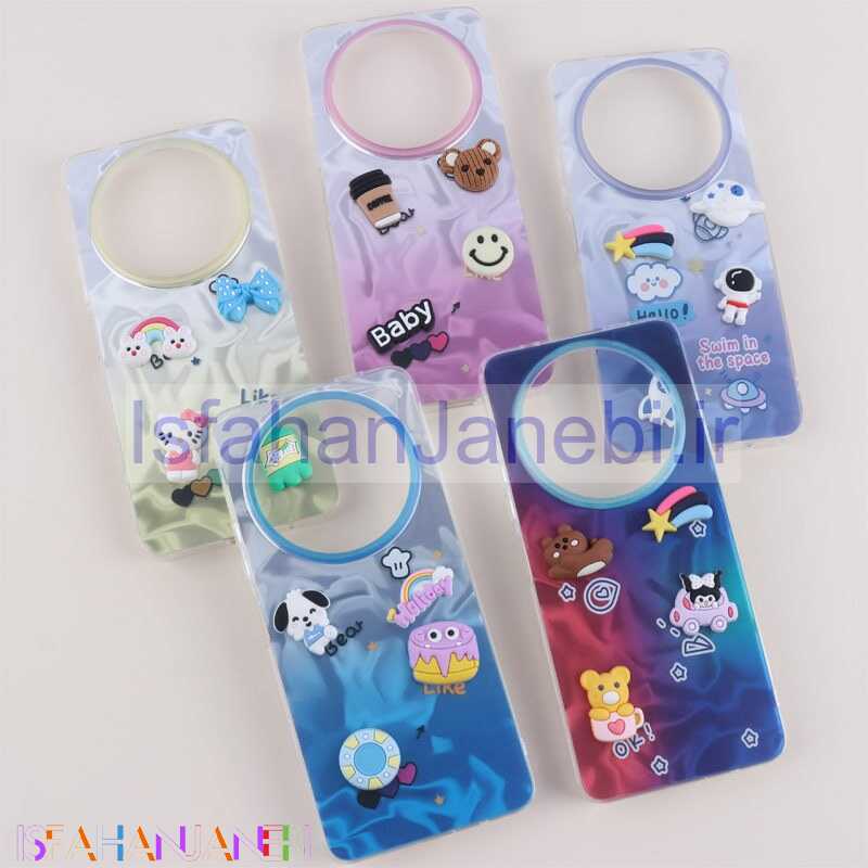 اصفهان جانبی-قاب عروسکی برجسته شیائومی Redmi A3 / A3X طرح موج دار دو رنگ