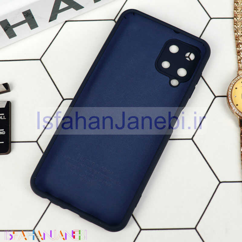 اصفهان جانبی-قاب سیلیکونی محافظ لنزدار Samsung Galaxy A22 4G سرمه ای تیره