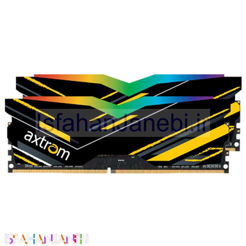اصفهان جانبی-رم کامپیوتر Axtrom Tesla RGB DDR4 32GB 3200MHz CL16 Dual