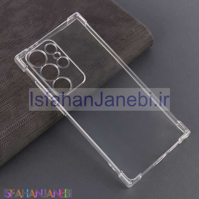 اصفهان جانبی-قاب ژله ای ضربه گیر بی رنگ سامسونگ Galaxy S24 Ultra محافظ لنزدار
