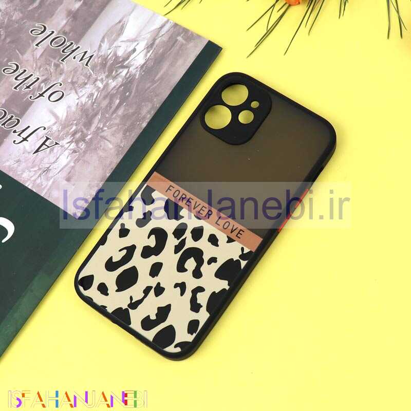 اصفهان جانبی-قاب PC مات محافظ لنزدار طرحدار پلنگی آیفون iPhone 12 Mini