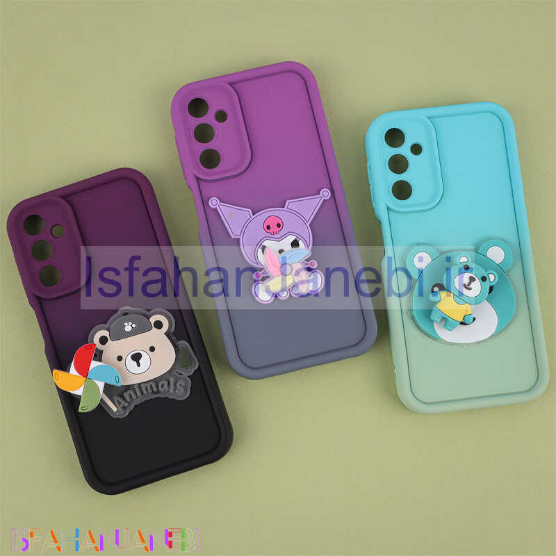 اصفهان جانبی-قاب سیلیکونی سامسونگ Galaxy A24 4G اسپینردار محافظ لنزدار دورنگ