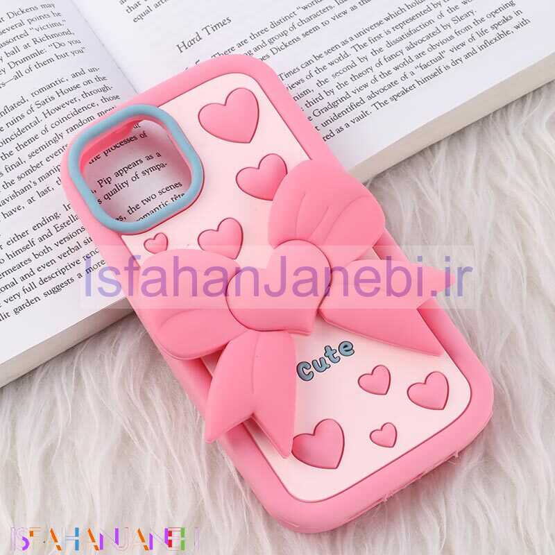 اصفهان جانبی-قاب سیلیکونی آیفون iPhone 13 / 14 پاپ سوکت دار طرح Cute