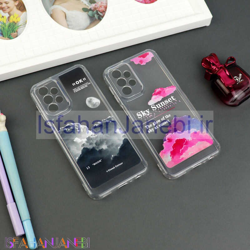 اصفهان جانبی-قاب ژله ای شفاف طرحدار محافظ لنزدار Samsung Galaxy A23
