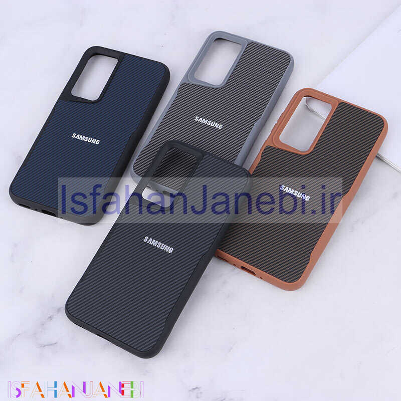 اصفهان جانبی-قاب سیلیکونی هاشور دار سامسونگ Galaxy A35 لوگو متال