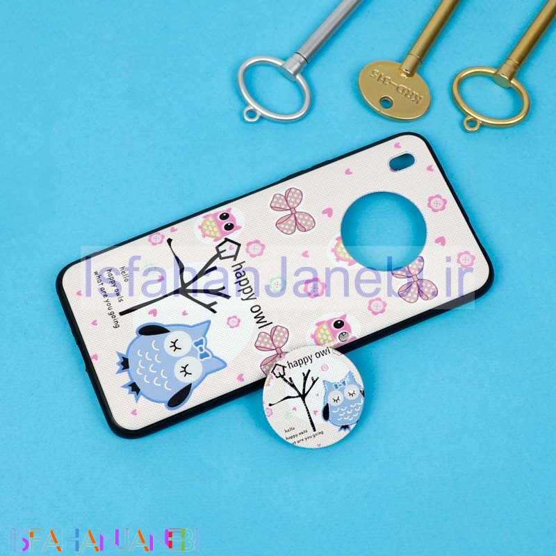 اصفهان جانبی-قاب فانتزی برجسته + پاپ سوکت طرح جغد هواوی Y9a سری D