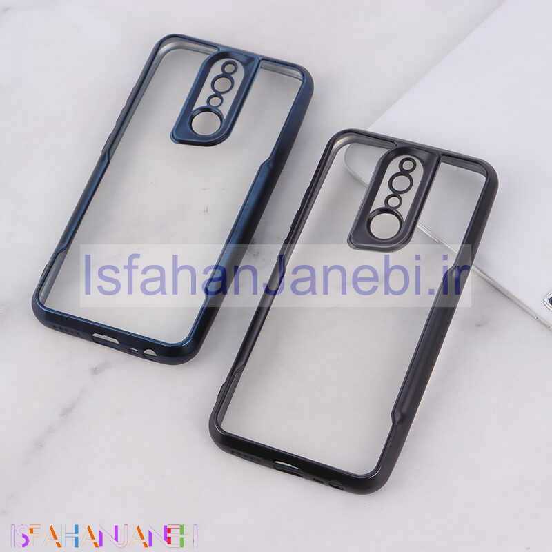 اصفهان جانبی-قاب ژله ای شفاف شیائومی Redmi 8 طرح تیتانیوم محافظ لنزدار