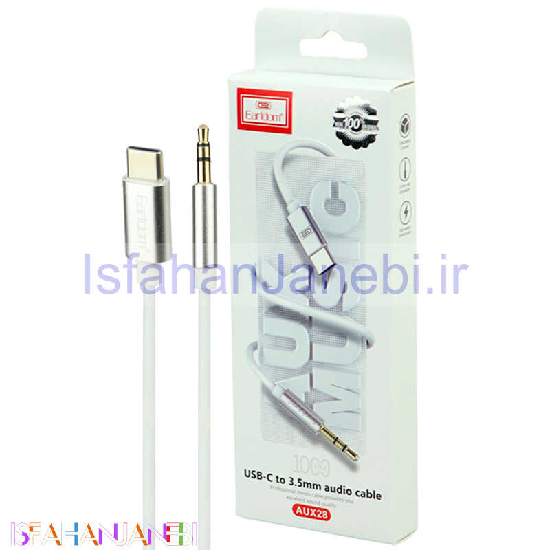 اصفهان جانبی-کابل تبدیل Earldom ET-AUX28 Type-C To AUX 1m