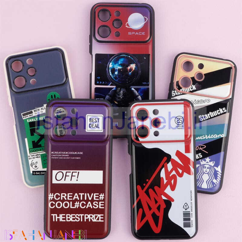 اصفهان جانبی-قاب فانتزی طرح دار لنز برجسته Xiaomi Redmi 12