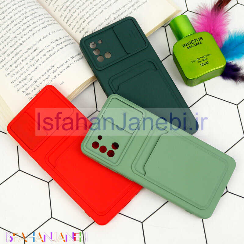 اصفهان جانبی-قاب سیلیکونی جاکارتی دار محافظ لنزکشویی Samsung Galaxy A31