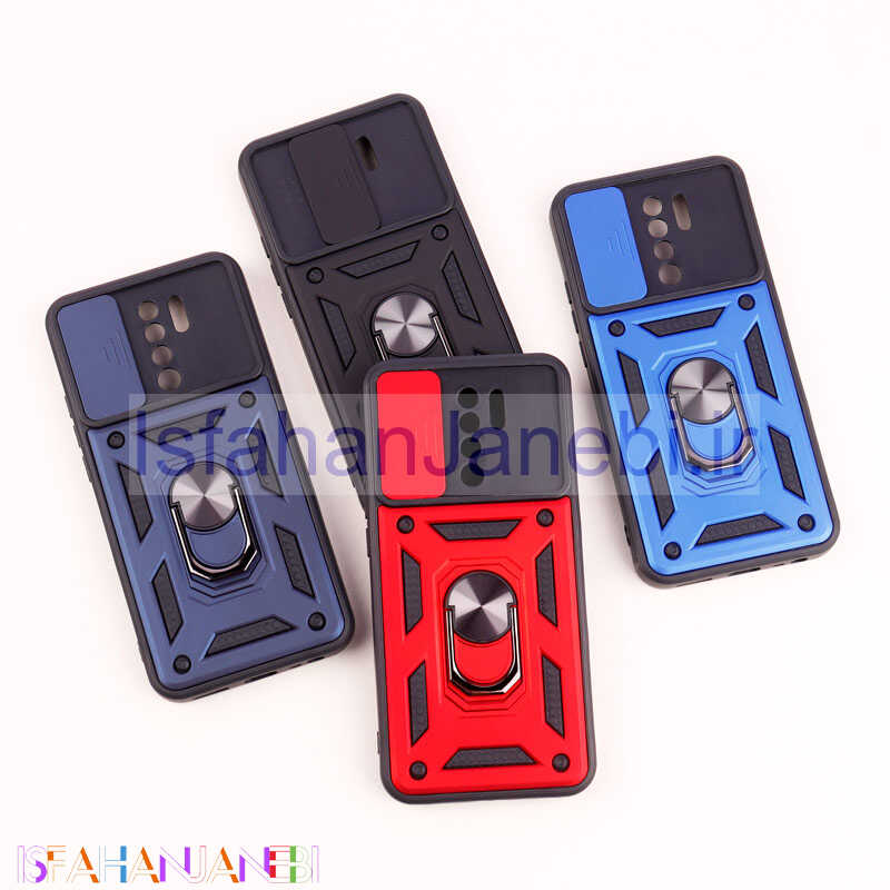 اصفهان جانبی-قاب ضد ضربه محافظ لنزدار کشویی هولدر دار بتمن Xiaomi Redmi 9