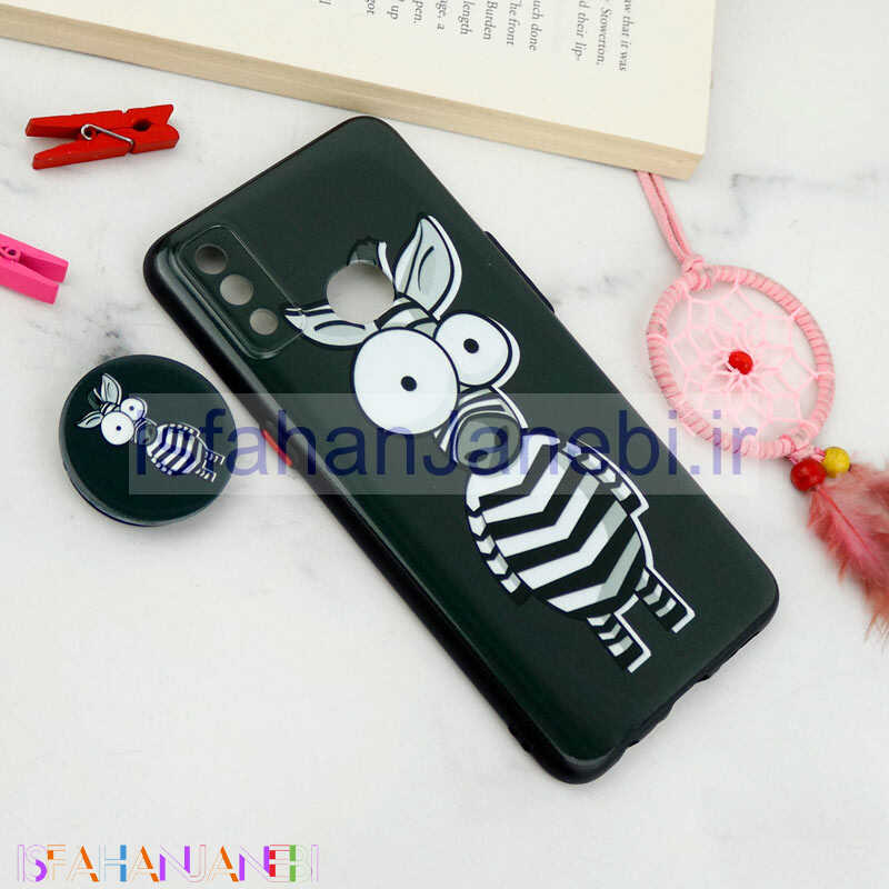 اصفهان جانبی-قاب فانتزی طرحدار محافظ لنزدار + پاپ سوکت Samsung Galaxy A10s سری T