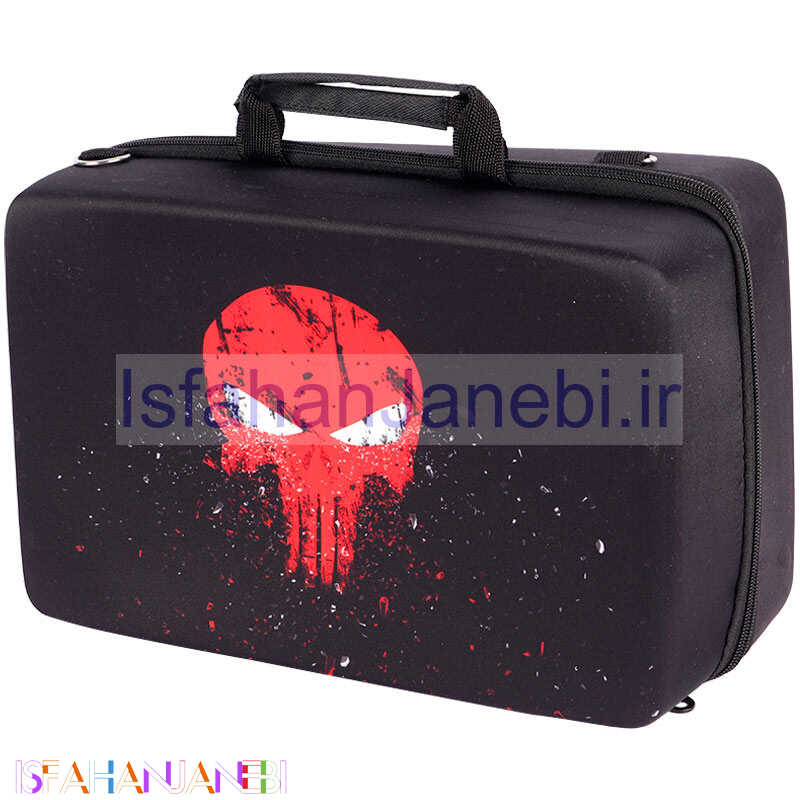 اصفهان جانبی-کیف کنسول بازی PS5 Slim طرح Punisher قرمز