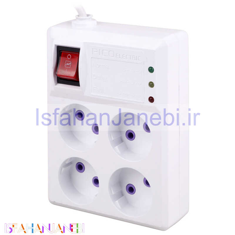 اصفهان جانبی-محافظ برق صوتی تصویری 4 خانه پیکو الکتریک با کابل 3 متری