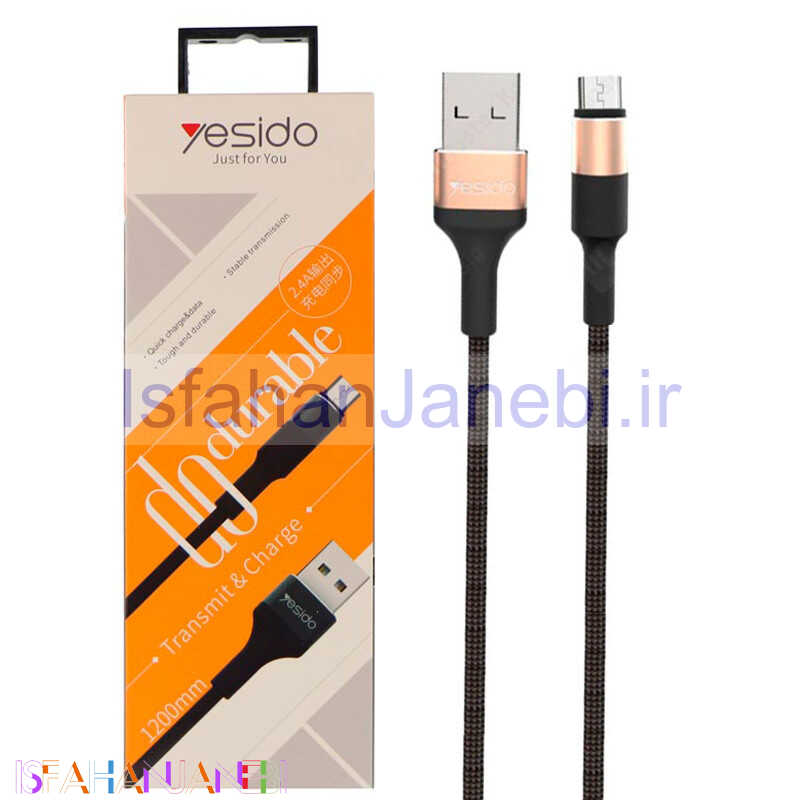 اصفهان جانبی-کابل کنفی میکرو یو اس بی Yesido CA-21 2.4A 1.2m