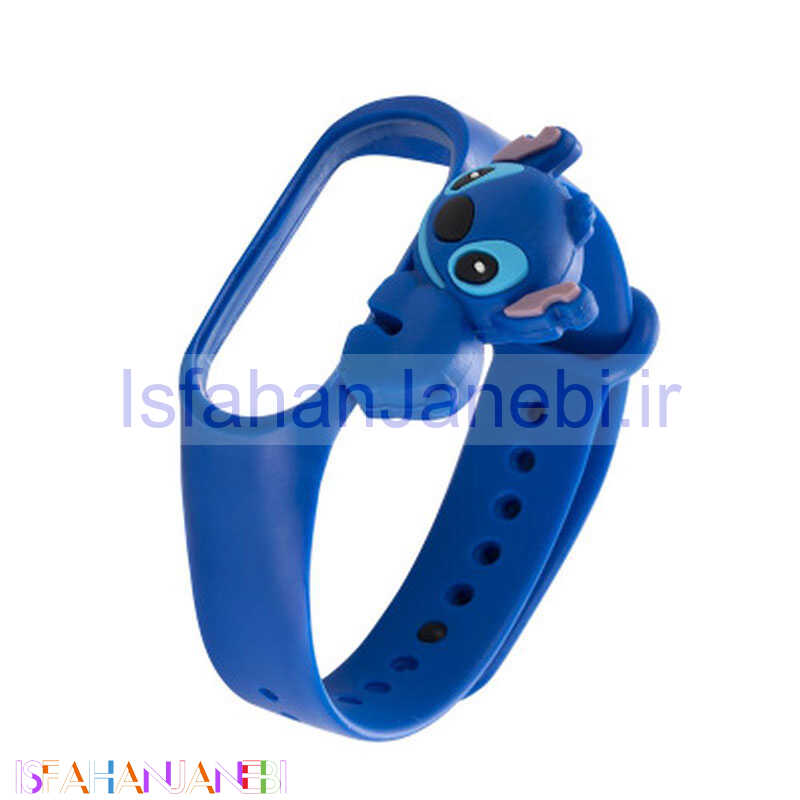 اصفهان جانبی-بند سیلیکونی فانتزی Xiaomi Mi Band 5 / 6 استیچ آبی