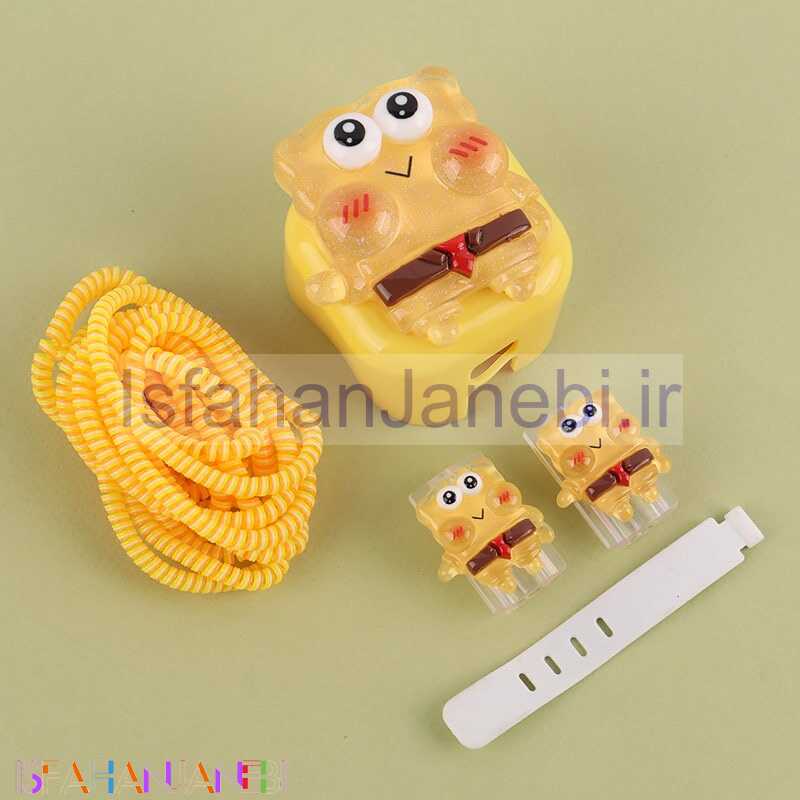 اصفهان جانبی-ست محافظ کابل و کلگی شارژر آیفون طرح باب اسفنجی