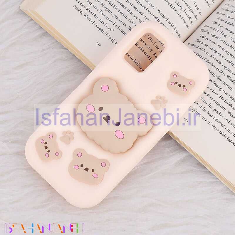اصفهان جانبی-قاب سیلیکونی سامسونگ Galaxy A51 4G پاپ سوکت دار طرح خرس بیسکویتی