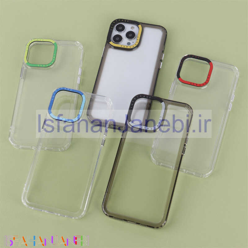 اصفهان جانبی-قاب PC پشت شفاف Lucky Case دور رنگی iPhone 13 Pro Max