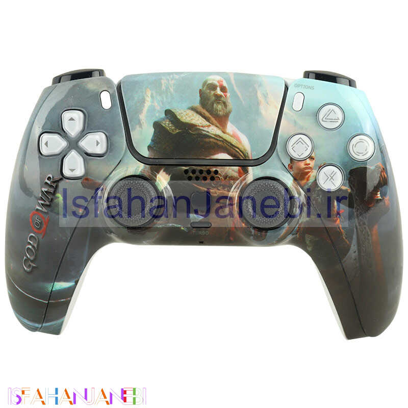 اصفهان جانبی-دسته بازی بی سیم طرح پلی استیشن فایو P4-Plus T29 God Of War PS4 / PC
