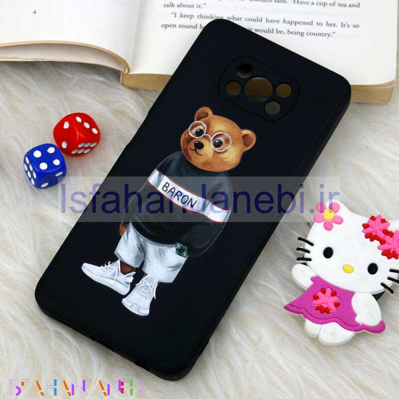 اصفهان جانبی-قاب سیلیکونی عروسکی محافظ لنزدار طرح خرس Xiaomi Poco X3
