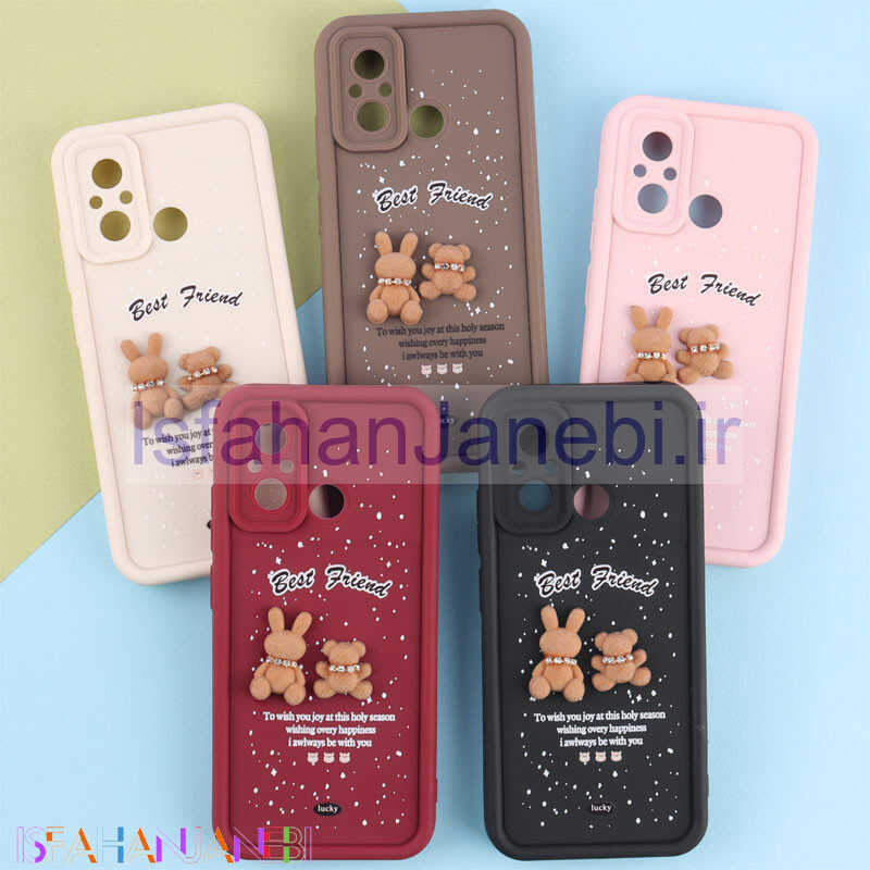 اصفهان جانبی-قاب سولید کیس عروسکی پشمالو محافظ لنزدار Xiaomi Redmi 12C