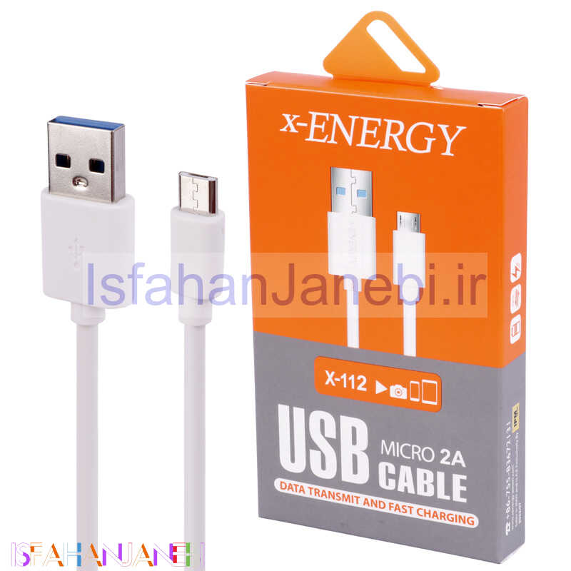اصفهان جانبی-کابل میکرو یو اس بی فست شارژ X-Energy X-112 2A 2m