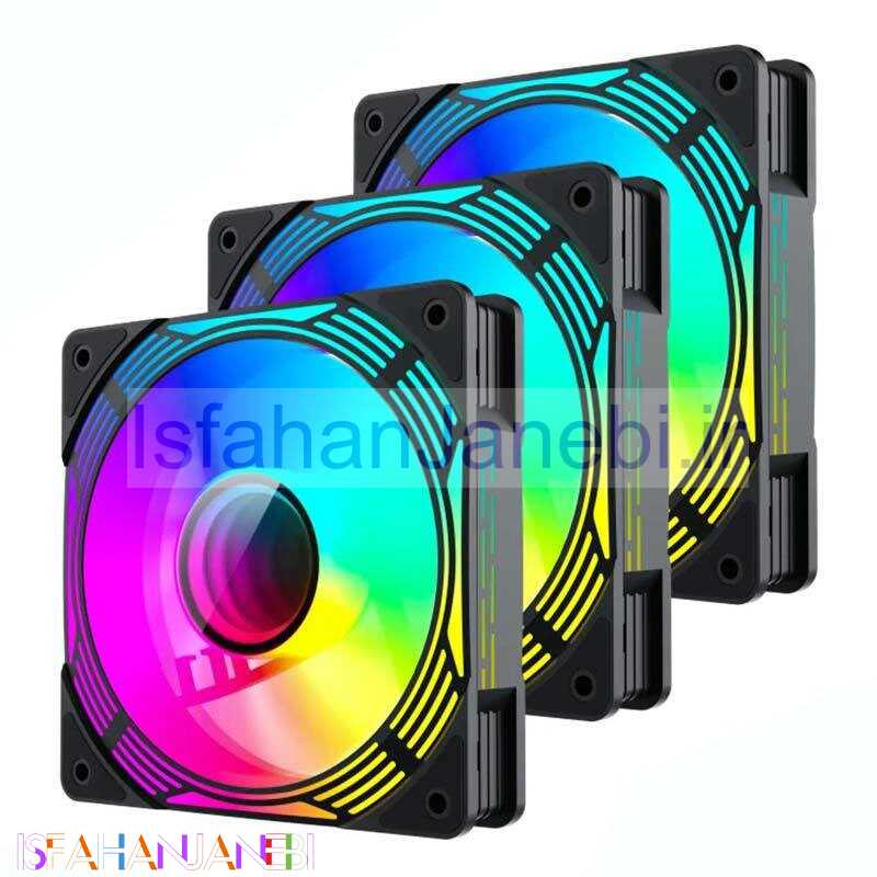اصفهان جانبی-فن کیس گیم مکس GameMax KF300 ARGB Black 12*12 بسته 3 عددی