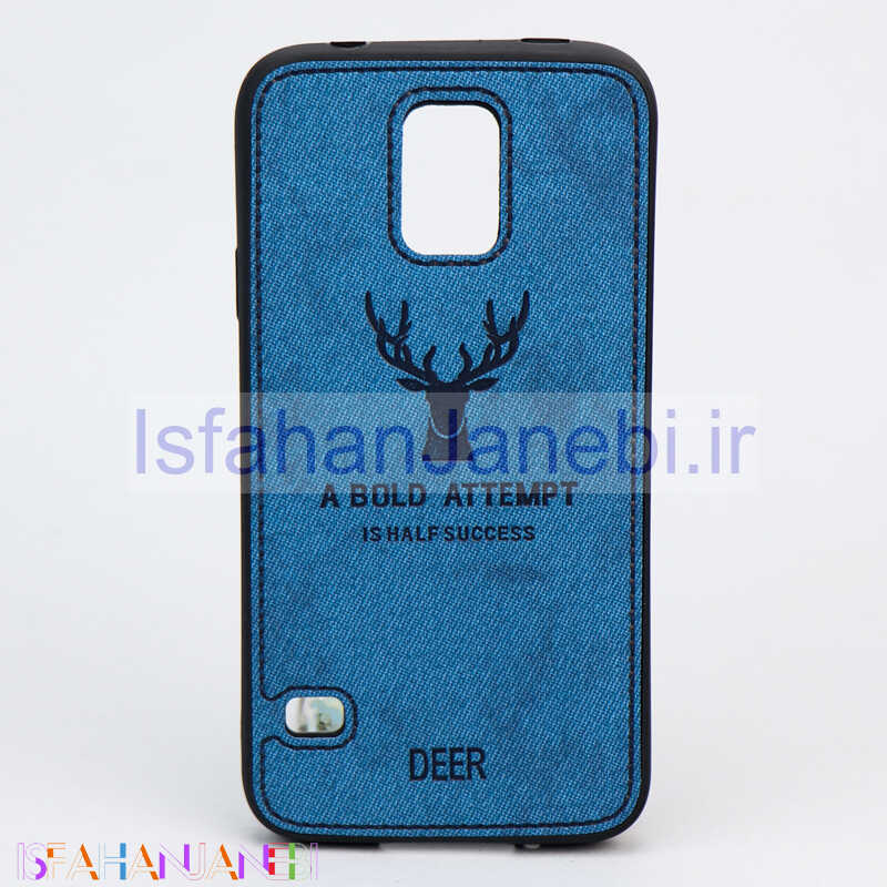 اصفهان جانبی-قاب چرمی طرح گوزن Samsung S5 آبی