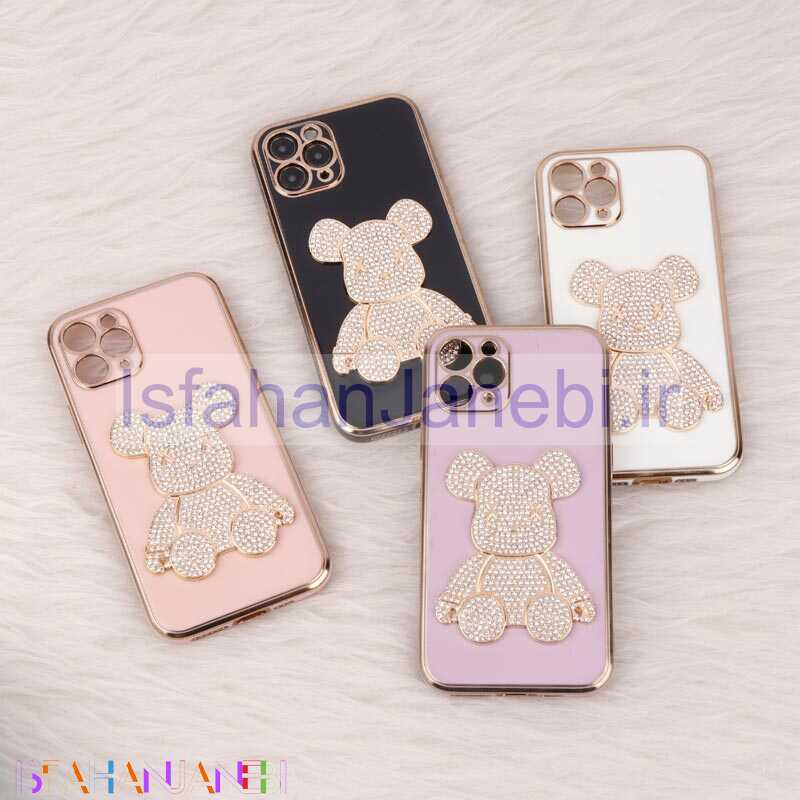 اصفهان جانبی-قاب My Case Power Bear نگین دار محافظ لنزدار iPhone 11 Pro