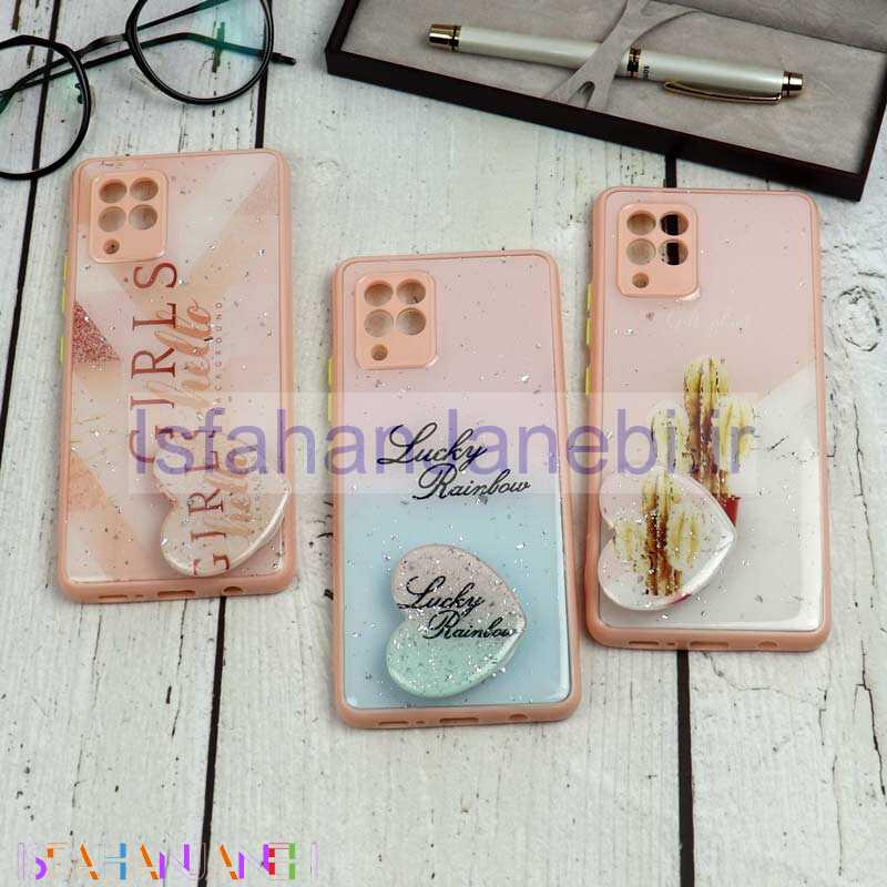 اصفهان جانبی-قاب محافظ لنزدار پاپ سوکت دار IMD صورتی Samsung Galaxy A42 5G