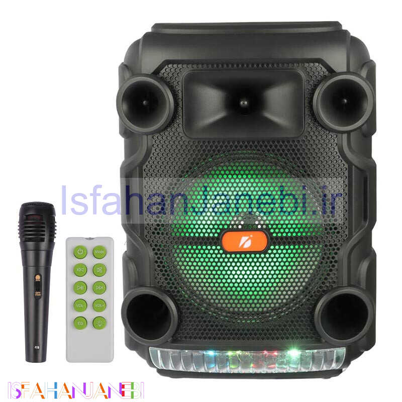 اصفهان جانبی-اسپیکر بلوتوثی رم و فلش خور KTS-1598 + میکروفون و ریموت کنترل
