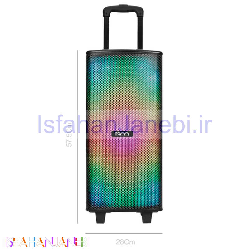 اصفهان جانبی-اسپیکر چمدانی بلوتوثی رم و فلش خور TSCO TS 1915 + میکروفون و ریموت کنترل