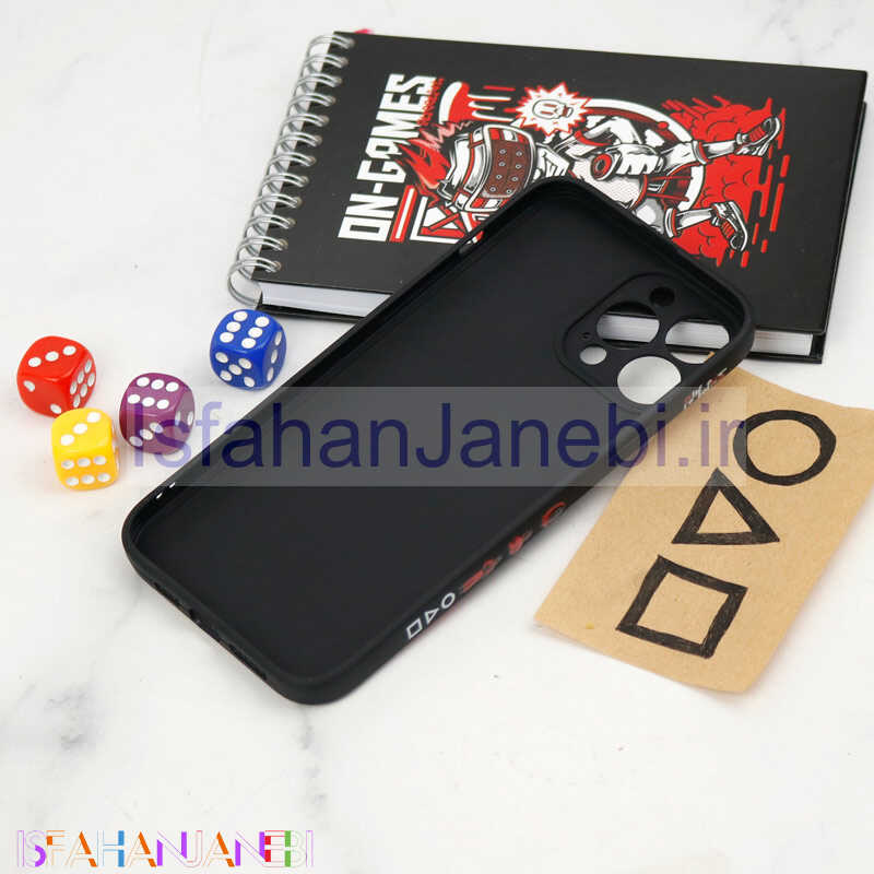 اصفهان جانبی-قاب سیلیکونی محافظ لنزدار طرح اسکویید گیم iPhone 13 Pro Max کد 10