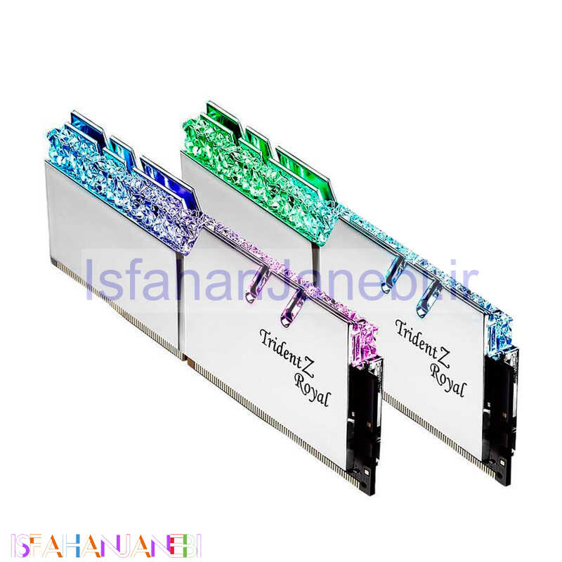 اصفهان جانبی-رم کامپیوتر G.SKILL Trident Z Royal Silver DDR4 16GB 3200MHz CL16 Dual
