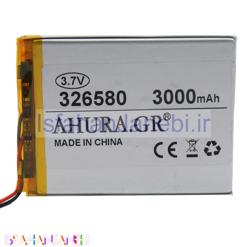 اصفهان جانبی-باتری لیتیوم 3000mAh 80*60*4mm 326580