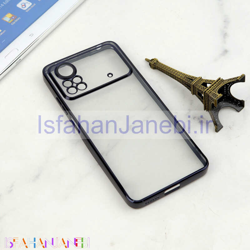 اصفهان جانبی-قاب شفاف دور رنگی محافظ لنزدار Xiaomi Poco X4 Pro 5G