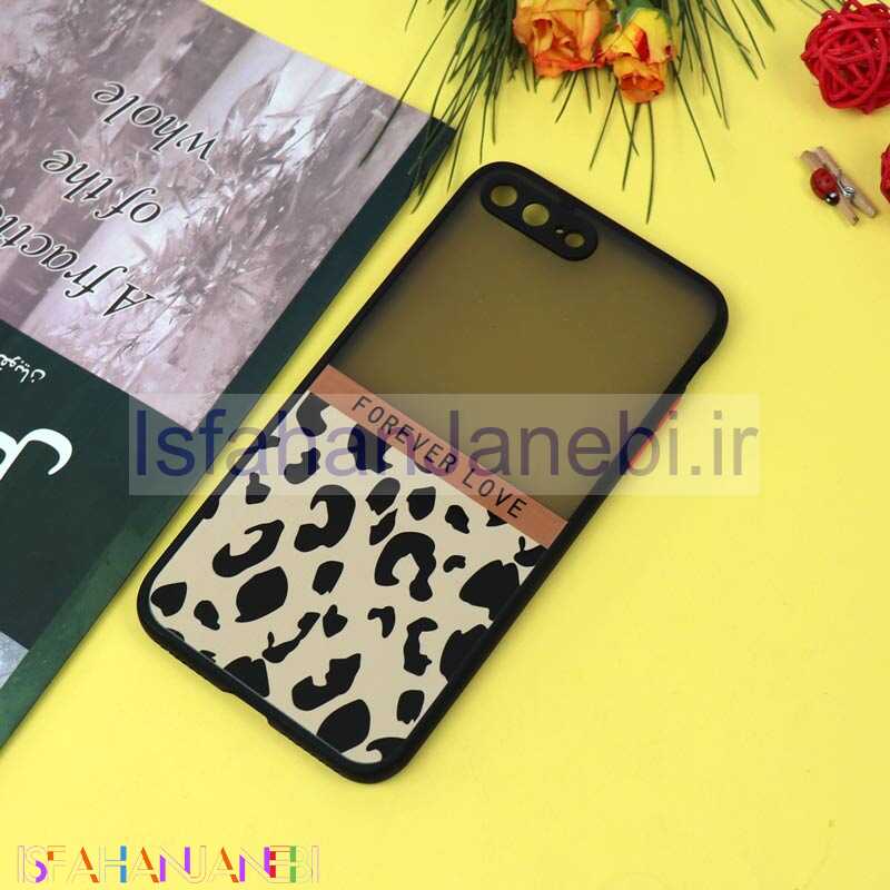 اصفهان جانبی-قاب PC مات محافظ لنزدار طرحدار پلنگی آیفون iPhone 7 Plus / 8 Plus