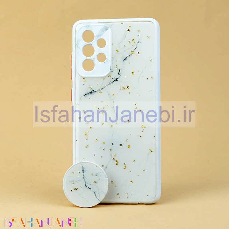 اصفهان جانبی-قاب ماربل طرحدار محافظ لنزدار + پاپ سوکت Samsung Galaxy A52 / A52s