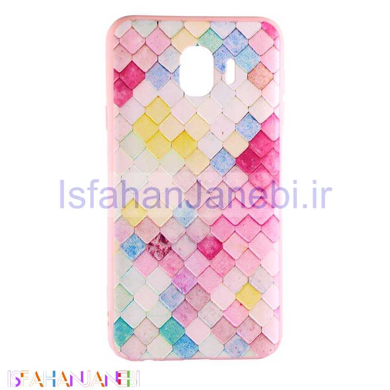 اصفهان جانبی-قاب فانتزی طرح دار صورتی کد1 سامسونگ Samsung J4
