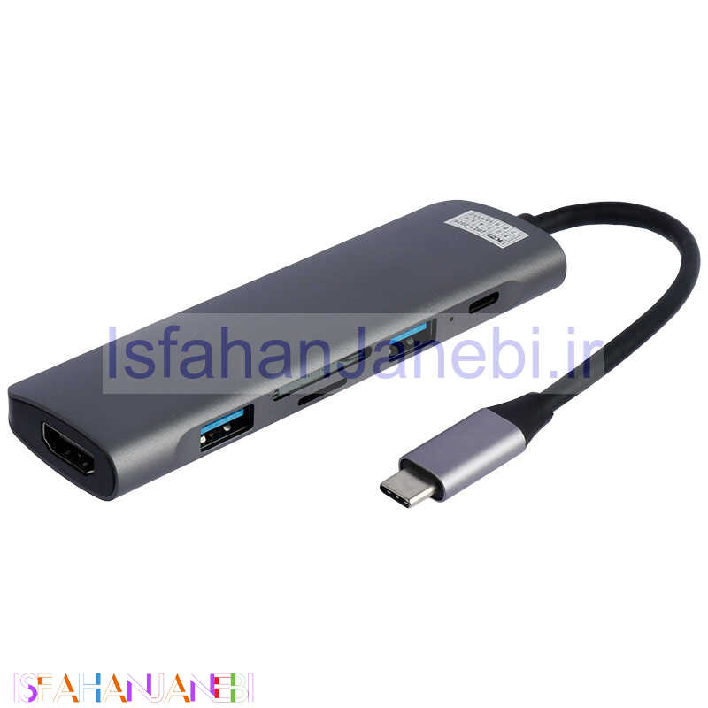 اصفهان جانبی-هاب 5 پورت Type-C کی نت S6 K-MFCMS606