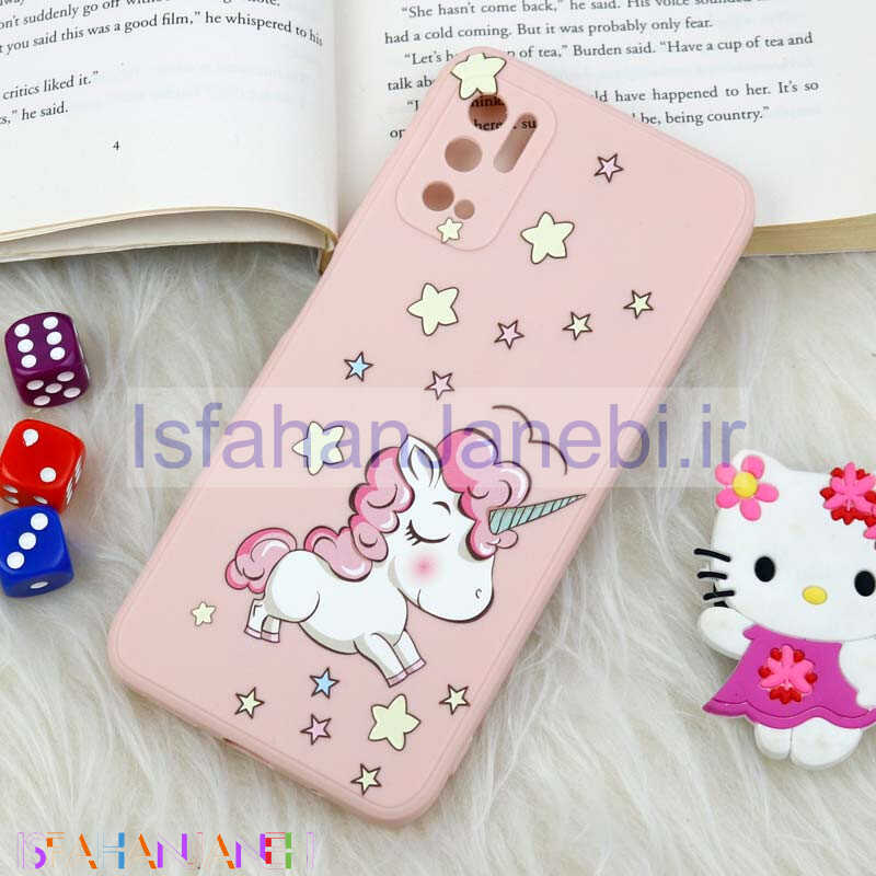 اصفهان جانبی-قاب سیلیکونی عروسکی محافظ لنزدار طرح یونیکورن 1 Xiaomi Poco M3 Pro