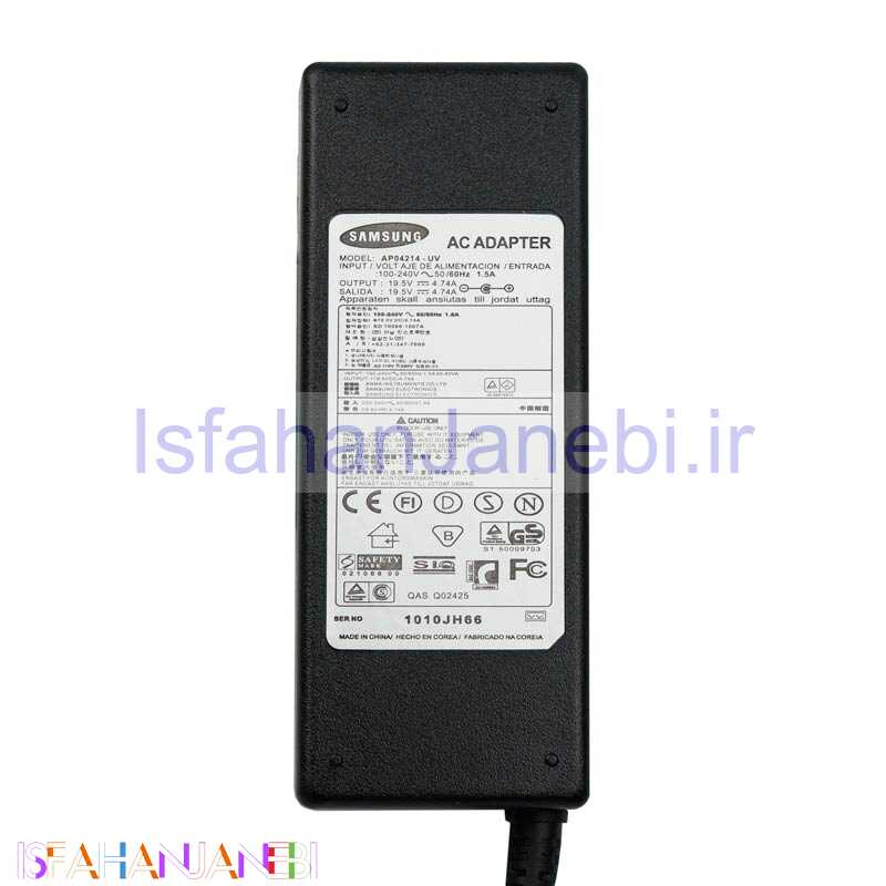 اصفهان جانبی-شارژر لپ تاپ Samsung 19V 4.7A